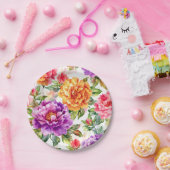 Vintages Sommerblutlicht Florals Pappteller (Party)