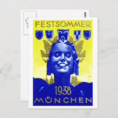 Vintages Sommerfest-Poster Postkarte (Vorne/Hinten)