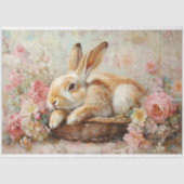 Vintages Sonnenbad im Korb Seidenpapier (Vorderseite)