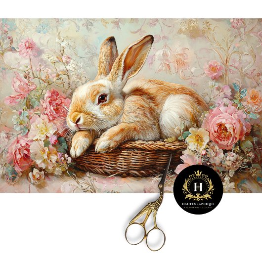 Vintages Sonnenbad im Korb Seidenpapier