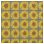 Vintages Sonnenblume-Muster-Gewebe Stoff (Muster)