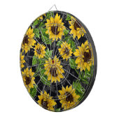 Vintages Sonnenblumemuster Dartscheibe (Vorderseite rechts)