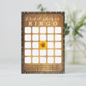 Vintages Sonnenblumen Country Brautparty Bingo Spi (Stehend Vorderseite)