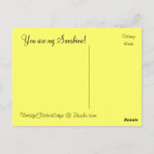 Vintages Sonnenblumen Gelb - Postkarte (Rückseite)