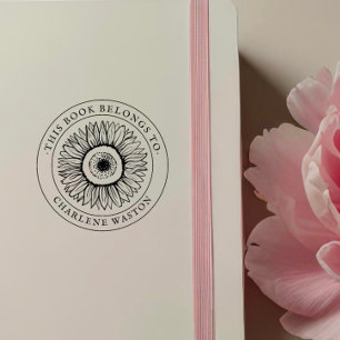 Vintages Sonnenblumenbuch Gummistempel