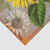 Vintages Sonnenblumendekoupage Seidenpapier (Detail)