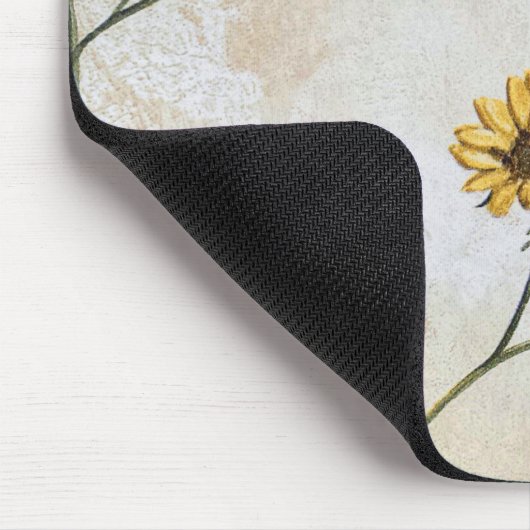 Vintages Sonnenblumendesign Mousepad (Ecke)