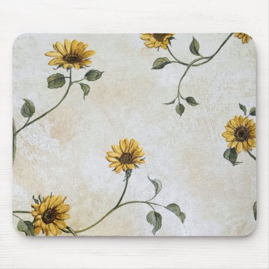 Vintages Sonnenblumendesign Mousepad (Vorne)