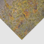 Vintages Sonnenblumenfeld gelb gelb gestört Seidenpapier (Ausschnitt)