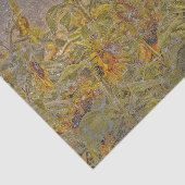 Vintages Sonnenblumenfeld gelb gelb gestört Seidenpapier (Ausschnitt)