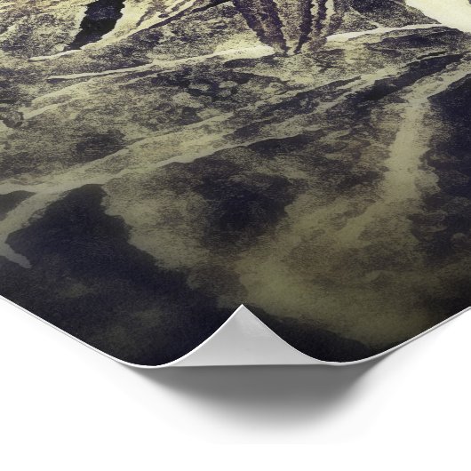 Vintages Sonnenblumengemälde #3 - Poster (Ecke)