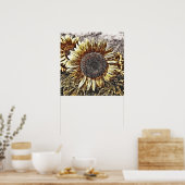 Vintages Sonnenblumengemälde #4 - Plakate (Küche)