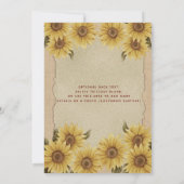 Vintages Sonnenblumenkleid Quinceañera in Einladung (Rückseite)