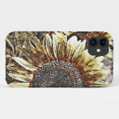 Vintages Sonnenblumenmuster #4 - iPhone Case (Rückseite (Horizontal))