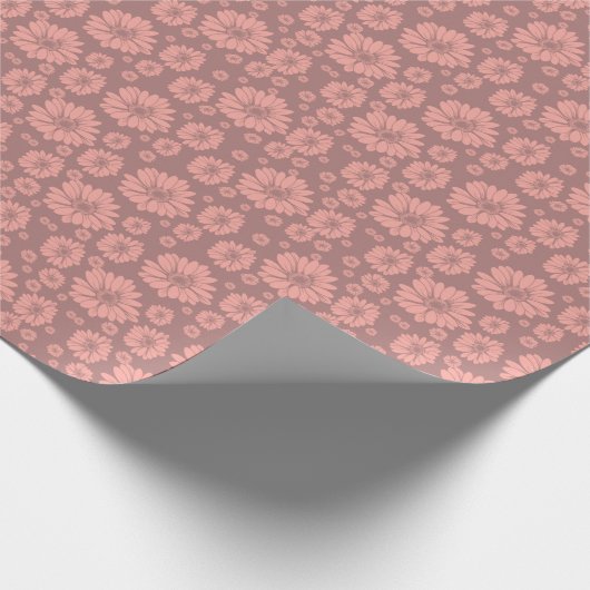 Vintages Sonnenblumenmuster Geschenkpapier (Ecke)