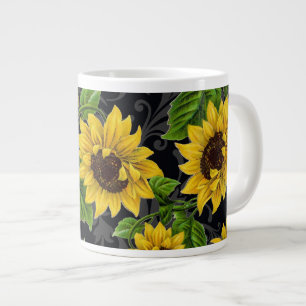 Vintages Sonnenblumenmuster Jumbo-Tasse