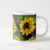 Vintages Sonnenblumenmuster Jumbo-Tasse (Rechts)