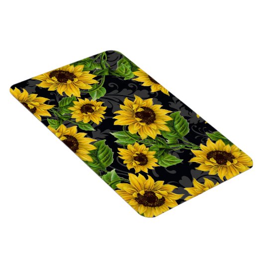 Vintages Sonnenblumenmuster Magnet (Rechte Seite)