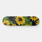 Vintages Sonnenblumenmuster Skateboard (Horizontal)