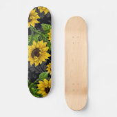 Vintages Sonnenblumenmuster Skateboard (Vorderseite)