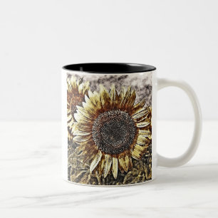 Vintages Sonnenblumenwerk #4 - Tasse