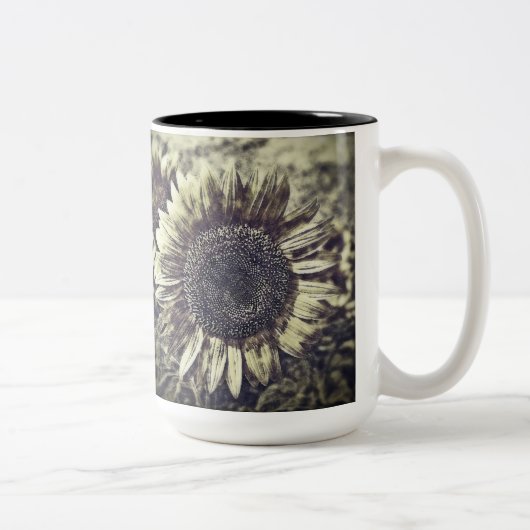 Vintages Sonnenblumenwerk Nr. 3 - Tasse (Rechts)
