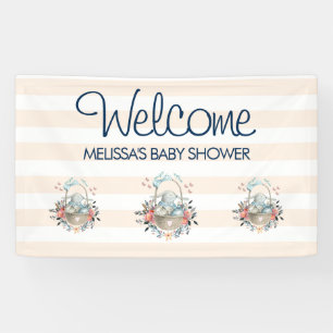 Vintages Sonnenlicht in einer Dress Baby-Dusche Banner