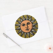 Vintages Sonnenlicht Runder Aufkleber (Umschlag)