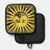 Vintages Sonnenlicht Topflappen (Vorderseite/Rückseite)