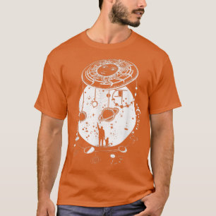 Vintages Sonnensystem Astronomie Vater und T-Shirt