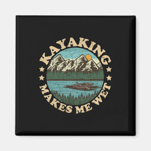 Vintages Sonnenuntergang Kayaking macht mich zum W Magnet