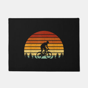 Vintages Sonnenuntergang Mountainbike-Geschenk für Fußmatte
