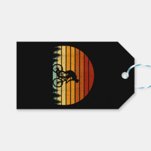 Vintages Sonnenuntergang Mountainbike-Geschenk für Geschenkanhänger