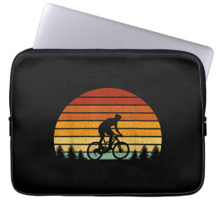 Vintages Sonnenuntergang Mountainbike-Geschenk für Laptopschutzhülle