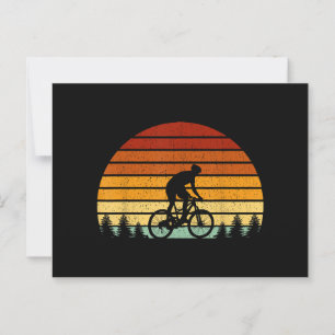 Vintages Sonnenuntergang Mountainbike-Geschenk für Postkarte