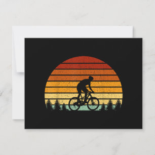 Vintages Sonnenuntergang Mountainbike-Geschenk für Save The Date