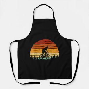 Vintages Sonnenuntergang Mountainbike-Geschenk für Schürze
