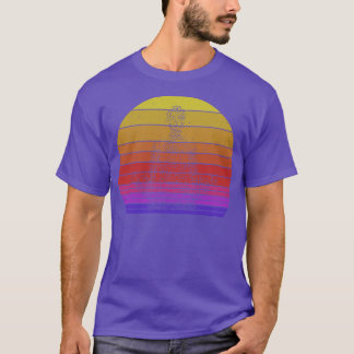 Vintages Sonnenuntergang Yoga-Geschenk für Yogis T-Shirt