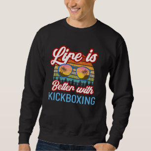 Vintages Sonnenuntergangsleben ist besser mit Kick Sweatshirt