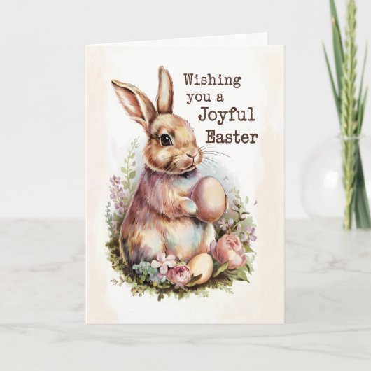Vintages sonniges Jahr Ostern Feiertagskarte (Vorderseite)