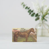 Vintages Sorrel Pferd Visitenkarte (Stehend Vorderseite)