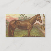Vintages Sorrel Pferd Visitenkarte (Rückseite)