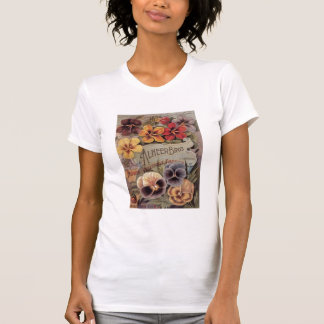 Vintages sortiertes Stiefmütterchen-Samen-Paket T-Shirt