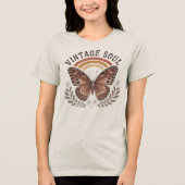 Vintages Soul Brown Butterfly Retro Shirt (Vorderseite)