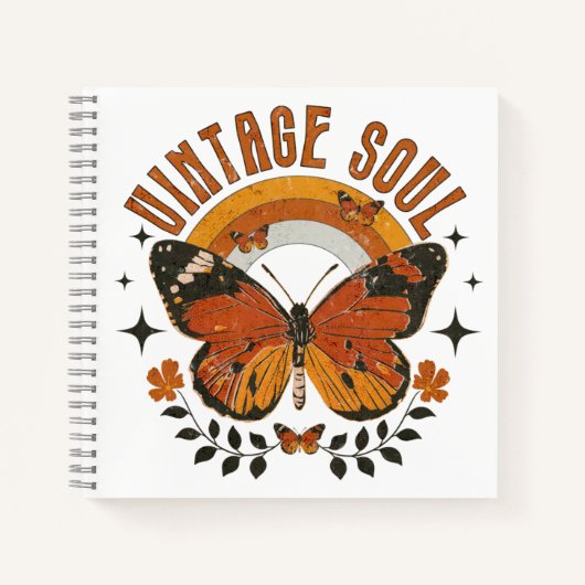 Vintages Soul Butterfly Journal Notizblock (Vorderseite)