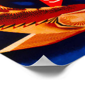 Vintages sowjetisches Ad-Poster "Canned Sturgeon S Poster (Ecke)