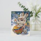 Vintages sowjetisches Neujahr/Weihnachts-Postkarte Postkarte (Stehend Vorderseite)