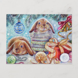 Vintages sowjetisches Neujahr/Weihnachts-Postkarte Postkarte