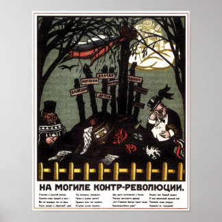 Vintages sowjetisches Propaganda-Poster Poster