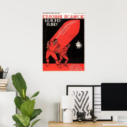 Vintages sowjetisches Propaganda-Poster Poster (Heimbüro)
